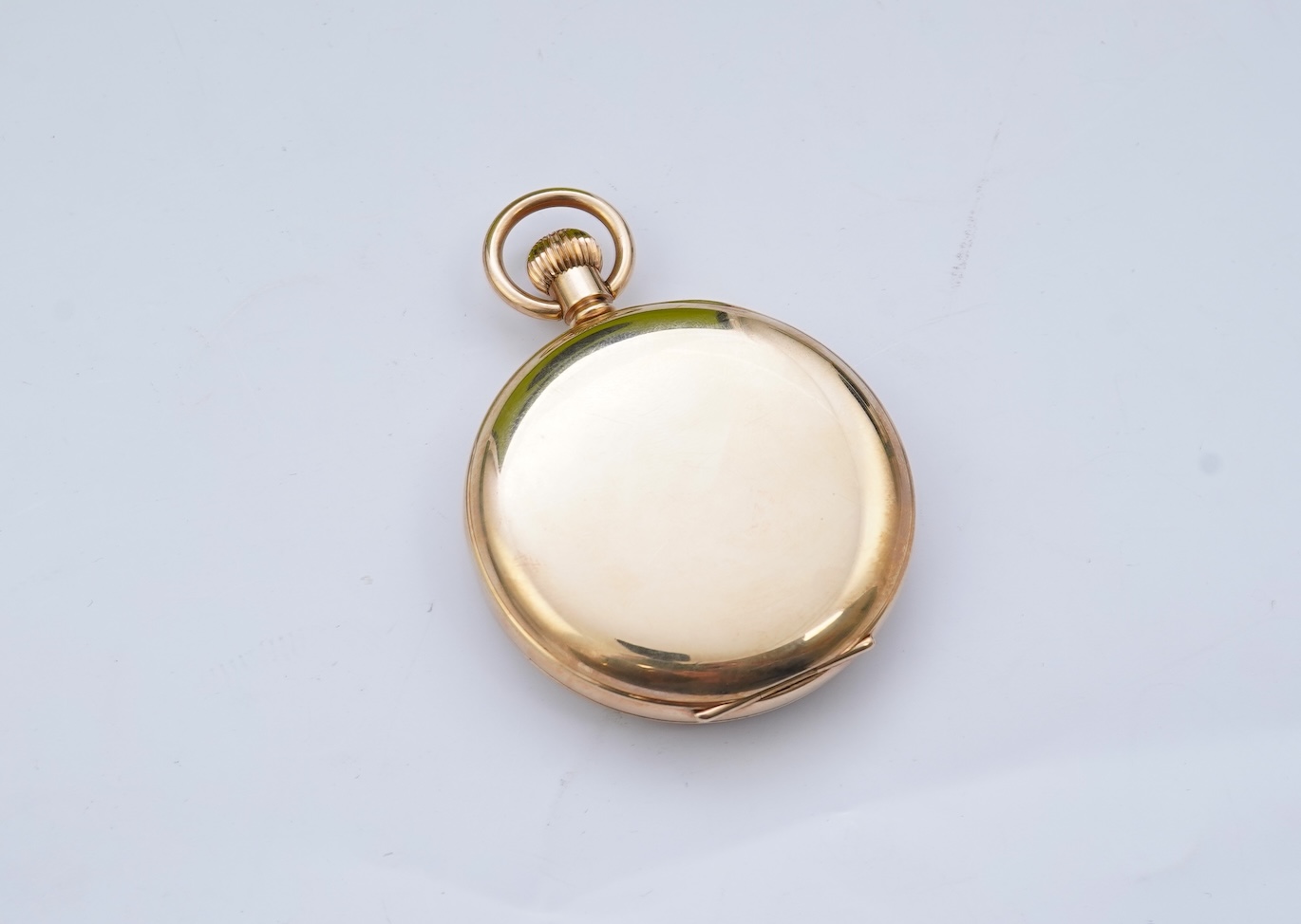A George V 9ct gold J. W. Benson open faced keyless pocket watch